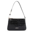 Bolsa De Ombro Couro Croco Preto - imagem 1