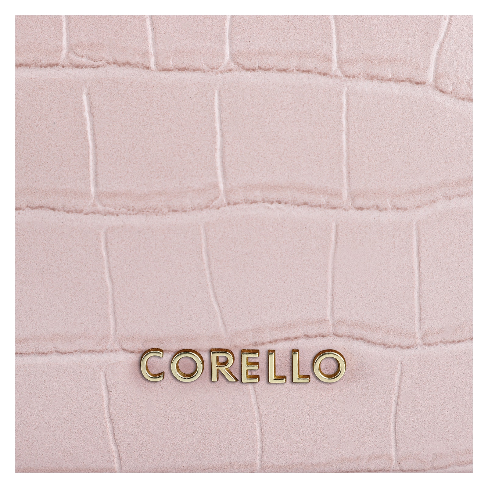 Bolsa De Ombro Couro Croco Rosa
