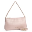 Bolsa De Ombro Couro Croco Rosa - imagem 2