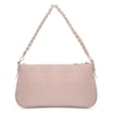 Bolsa De Ombro Couro Croco Rosa - imagem 3