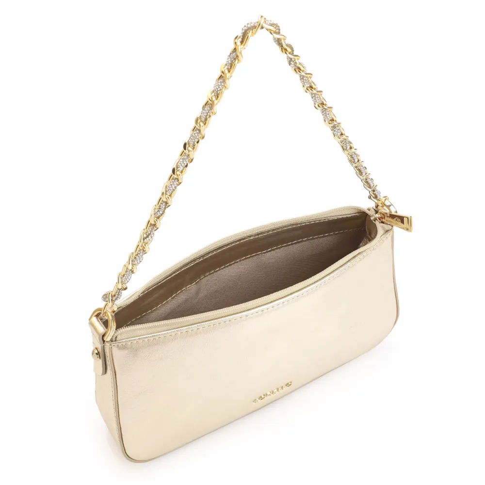 Bolsa De Ombro Couro Dourado - imagem 4