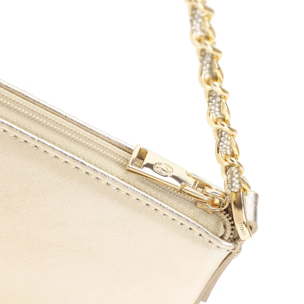 Bolsa De Ombro Couro Dourado - imagem 5