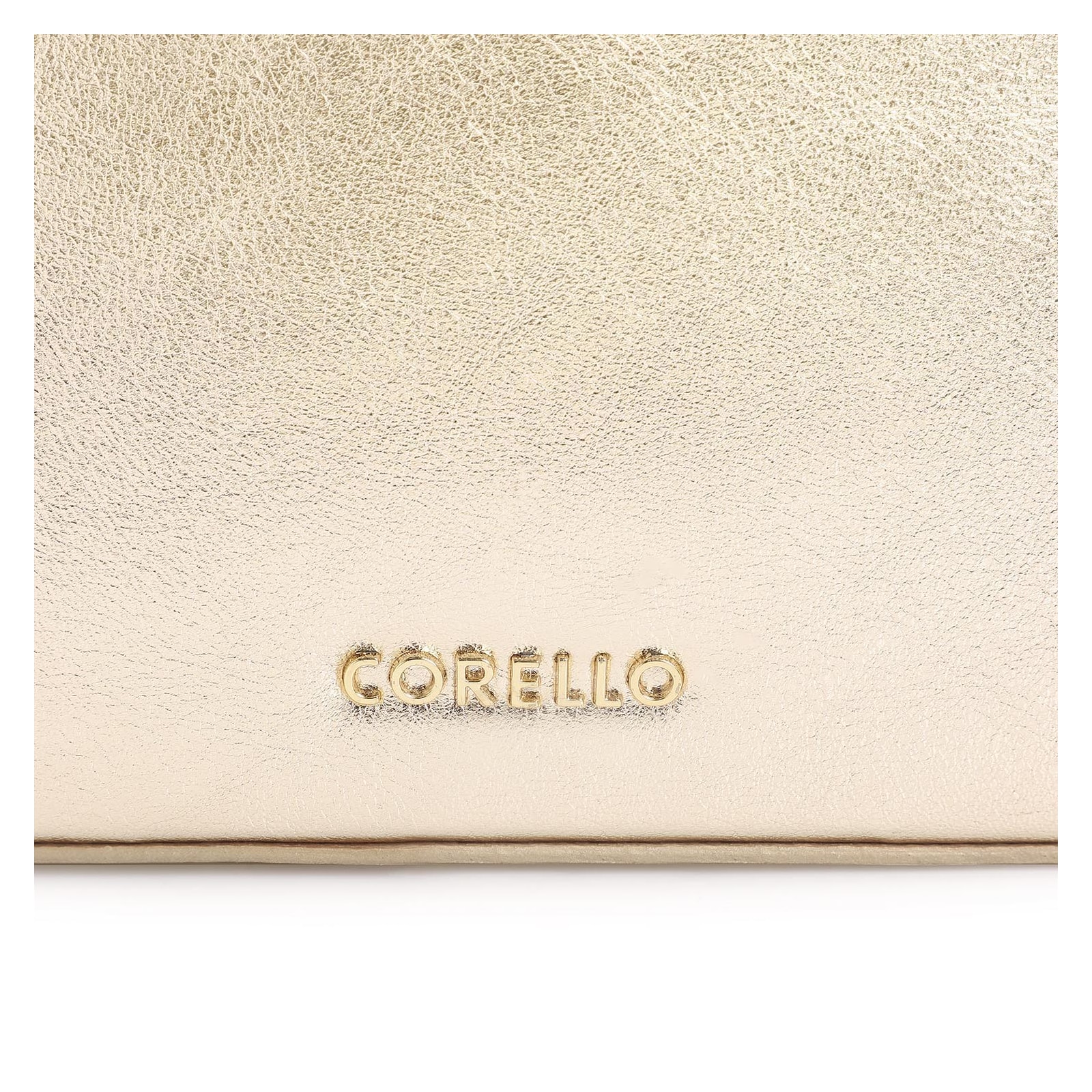 Bolsa De Ombro Couro Dourado