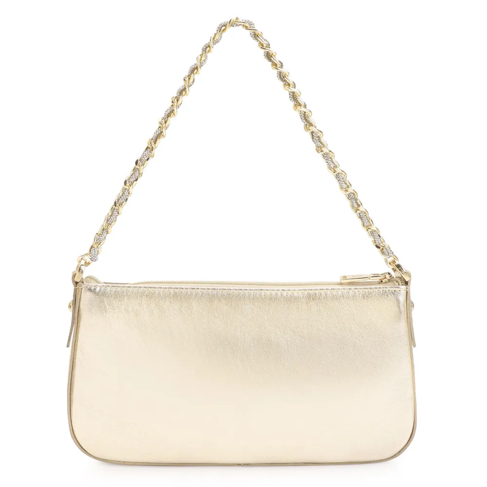 Bolsa De Ombro Couro Dourado - imagem 3