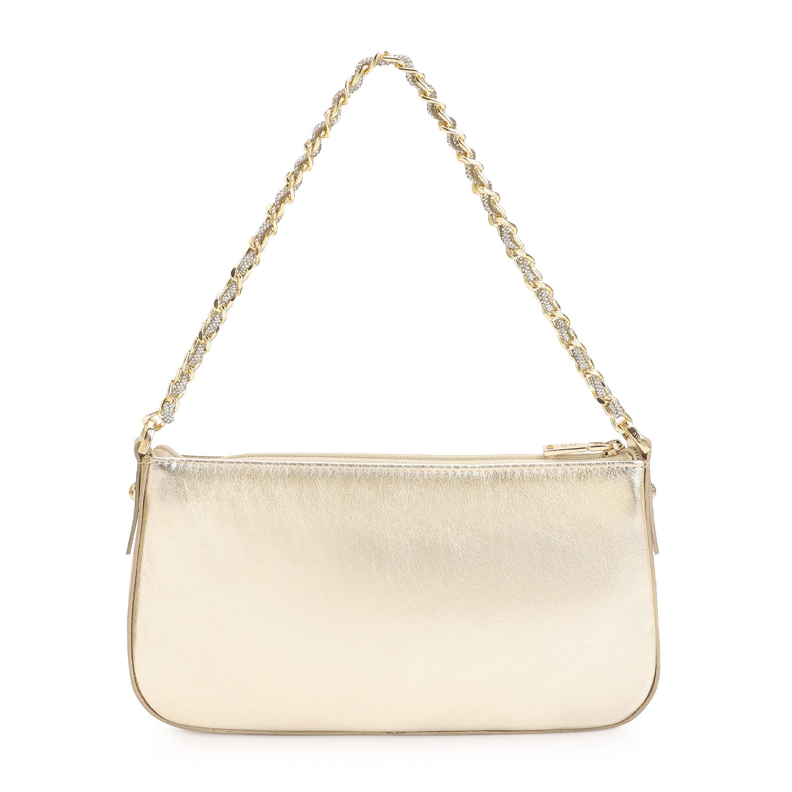 Bolsa De Ombro Couro Dourado