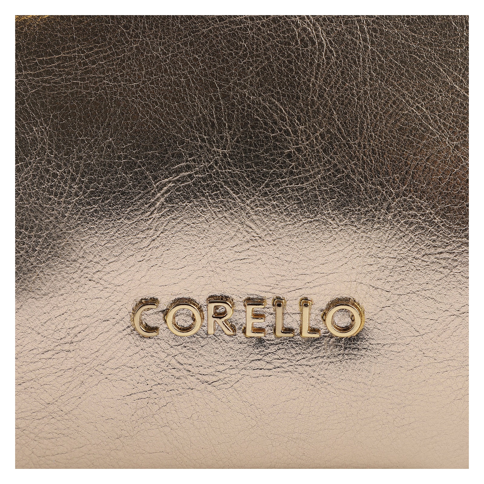 Bolsa De Ombro Couro Dourado