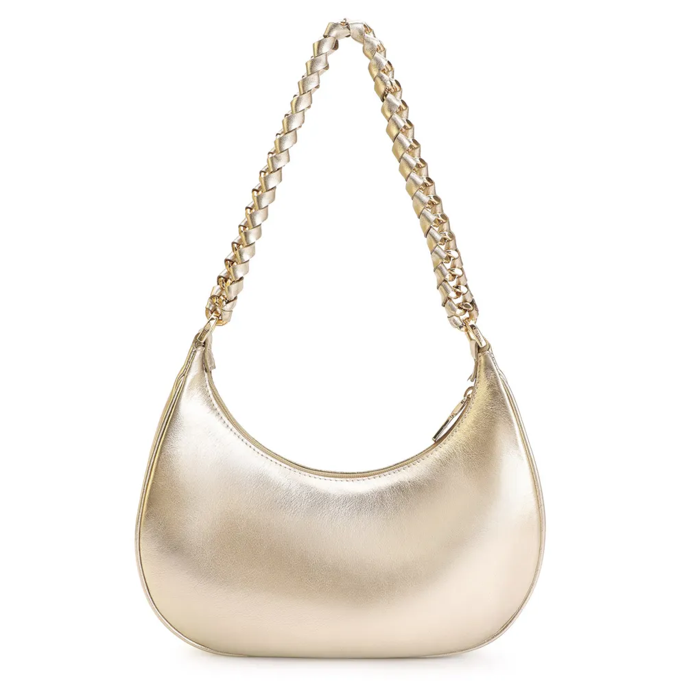 Bolsa De Ombro Couro Dourado - imagem 3