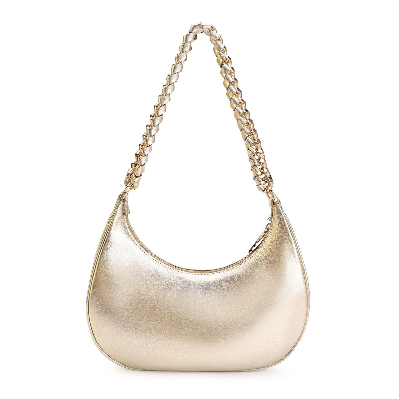 Bolsa De Ombro Couro Dourado
