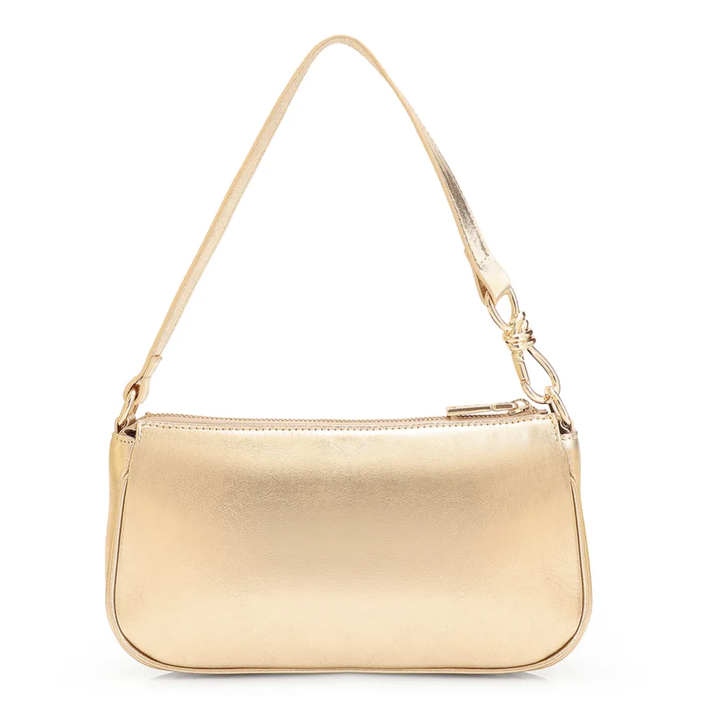Bolsa De Ombro Couro Dourado - imagem 3