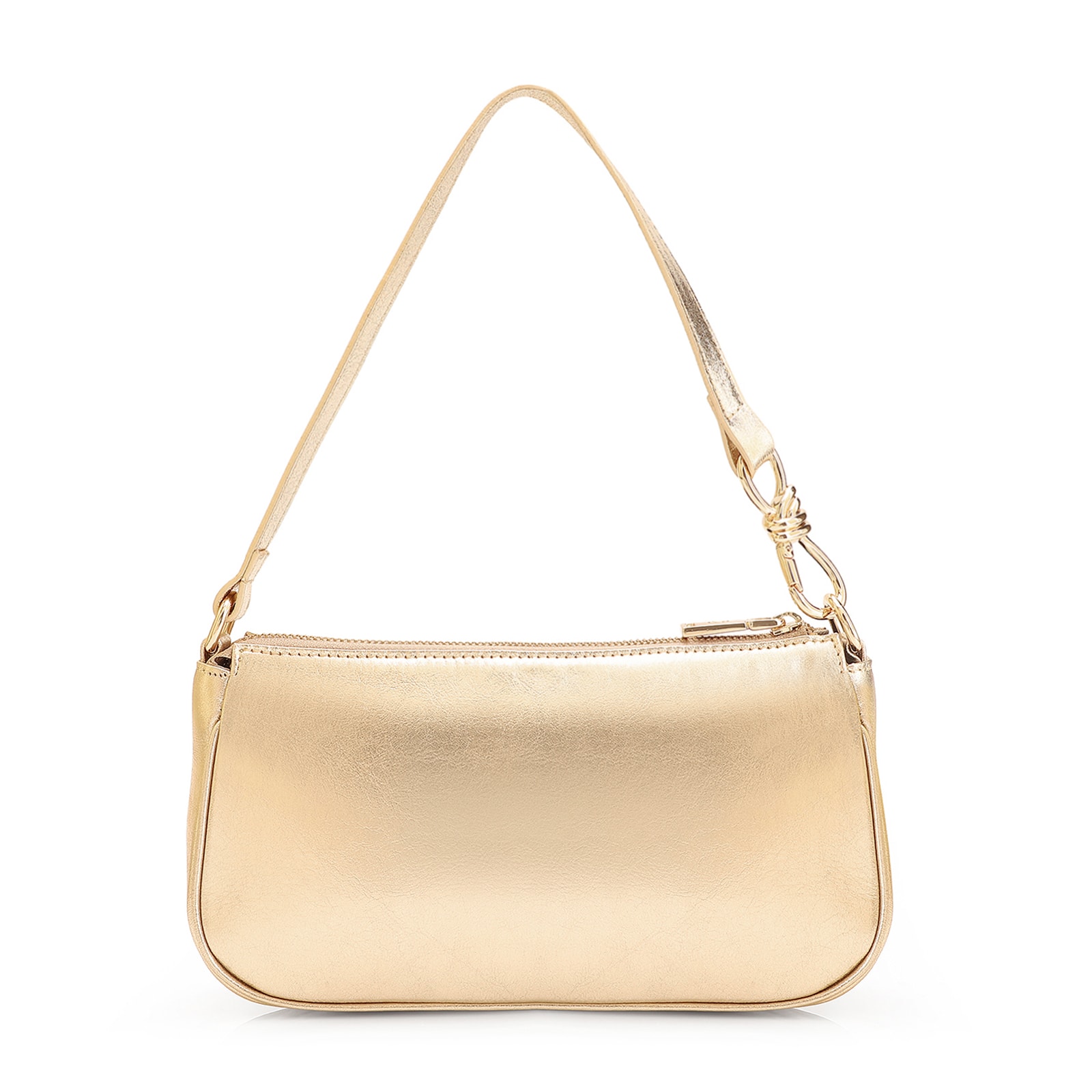 Bolsa De Ombro Couro Dourado