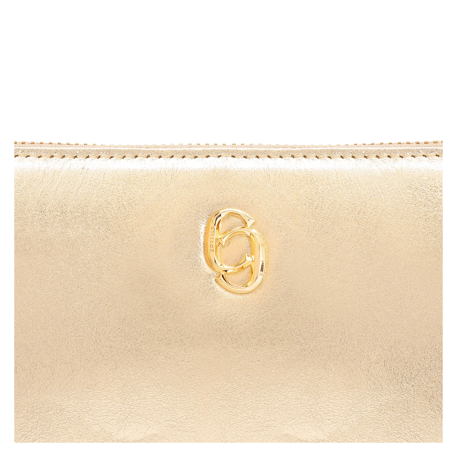 Bolsa De Ombro Couro Dourado
