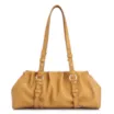 Bolsa De Ombro Couro Drapeado Amarelo - imagem 1