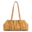 Bolsa De Ombro Couro Drapeado Amarelo - imagem 1