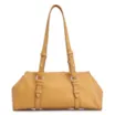 Bolsa De Ombro Couro Drapeado Amarelo - imagem 4