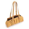Bolsa De Ombro Couro Drapeado Amarelo - imagem 5