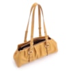 Bolsa De Ombro Couro Drapeado Amarelo - imagem 5