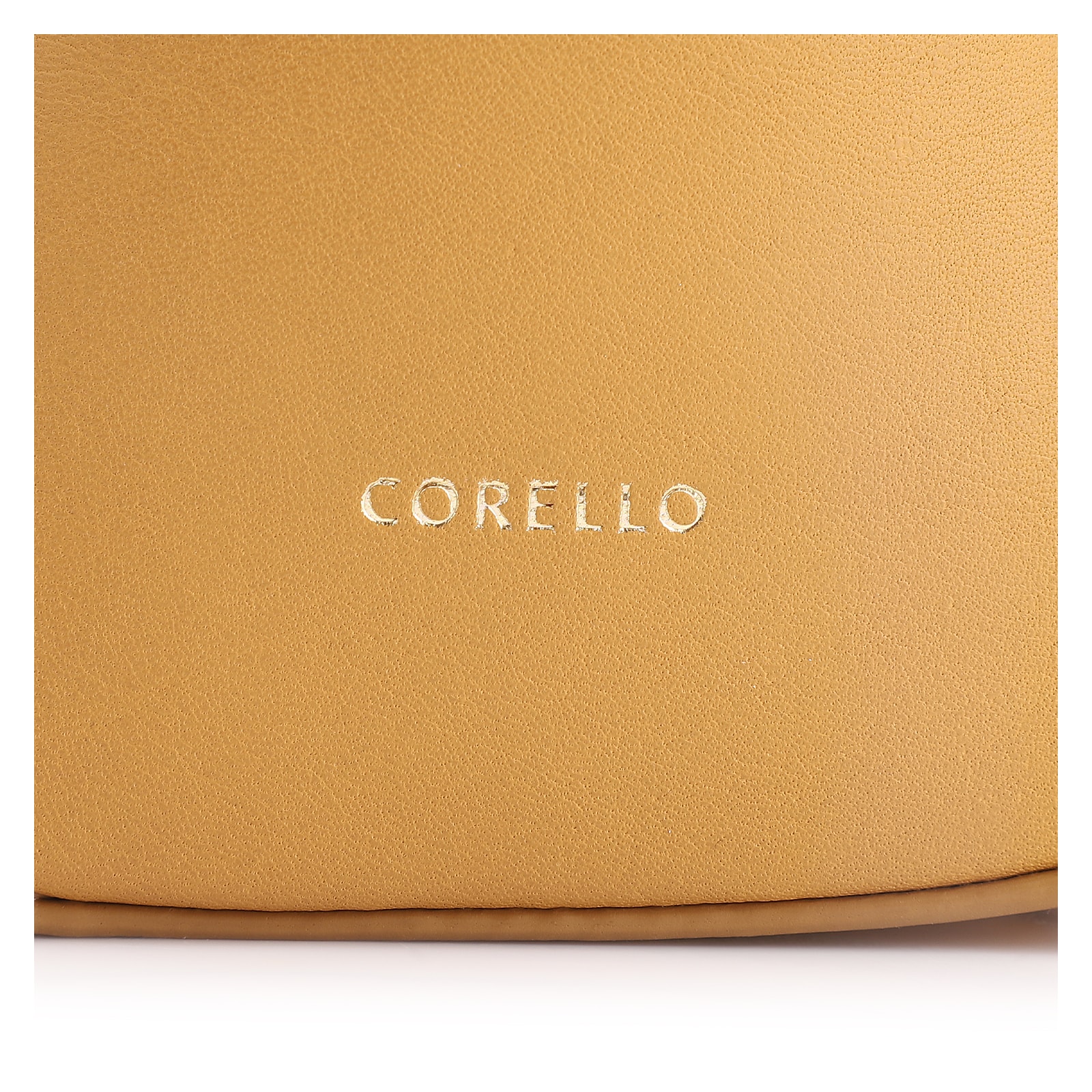 Bolsa De Ombro Couro Drapeado Amarelo