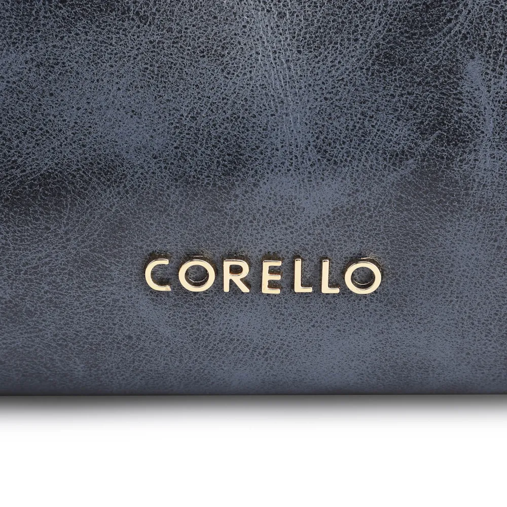 Bolsa De Ombro Couro Estonado Azul - imagem 6