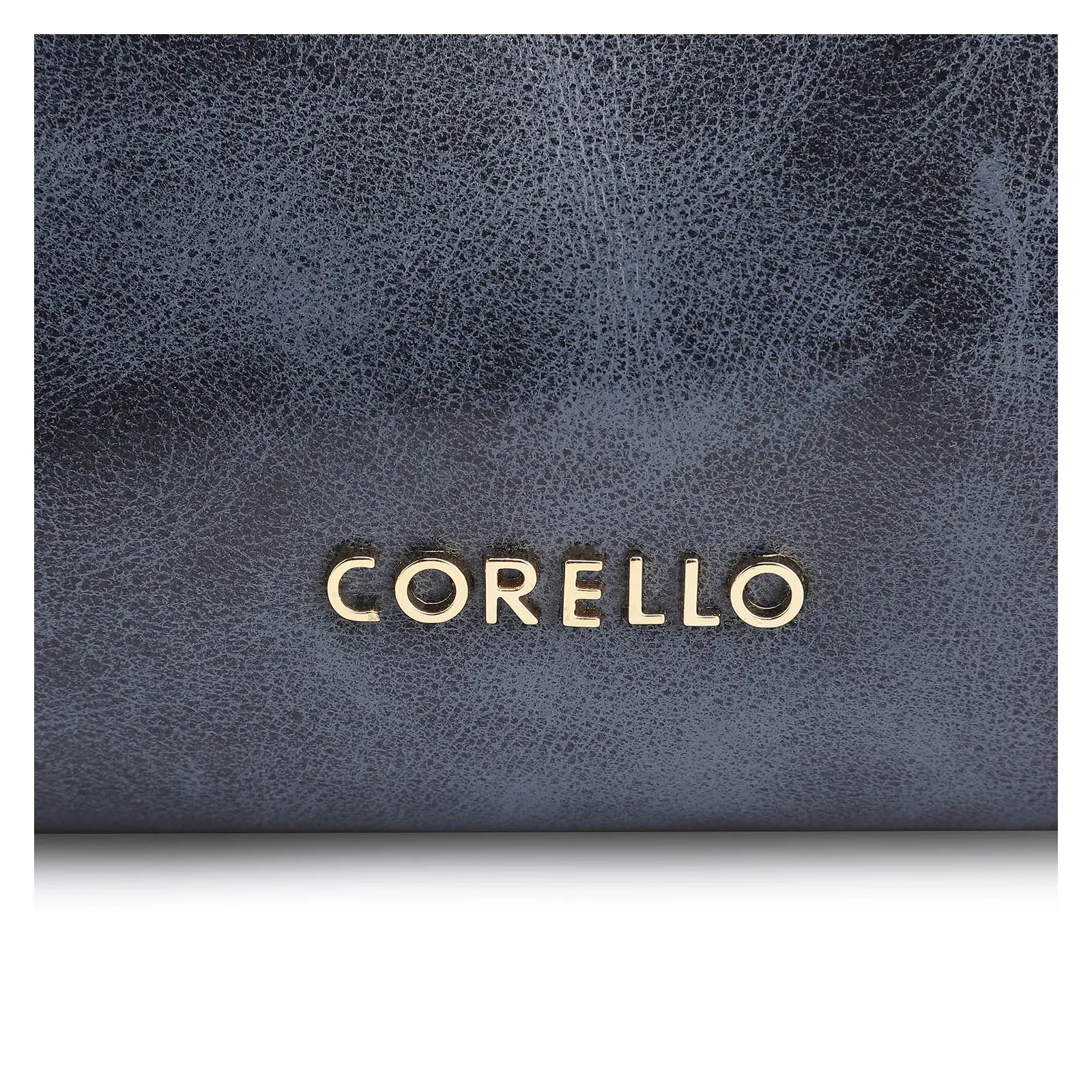 Bolsa De Ombro Couro Estonado Azul