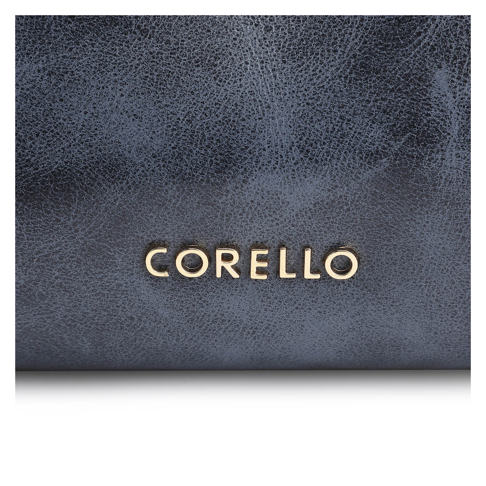 Bolsa De Ombro Couro Estonado Azul
