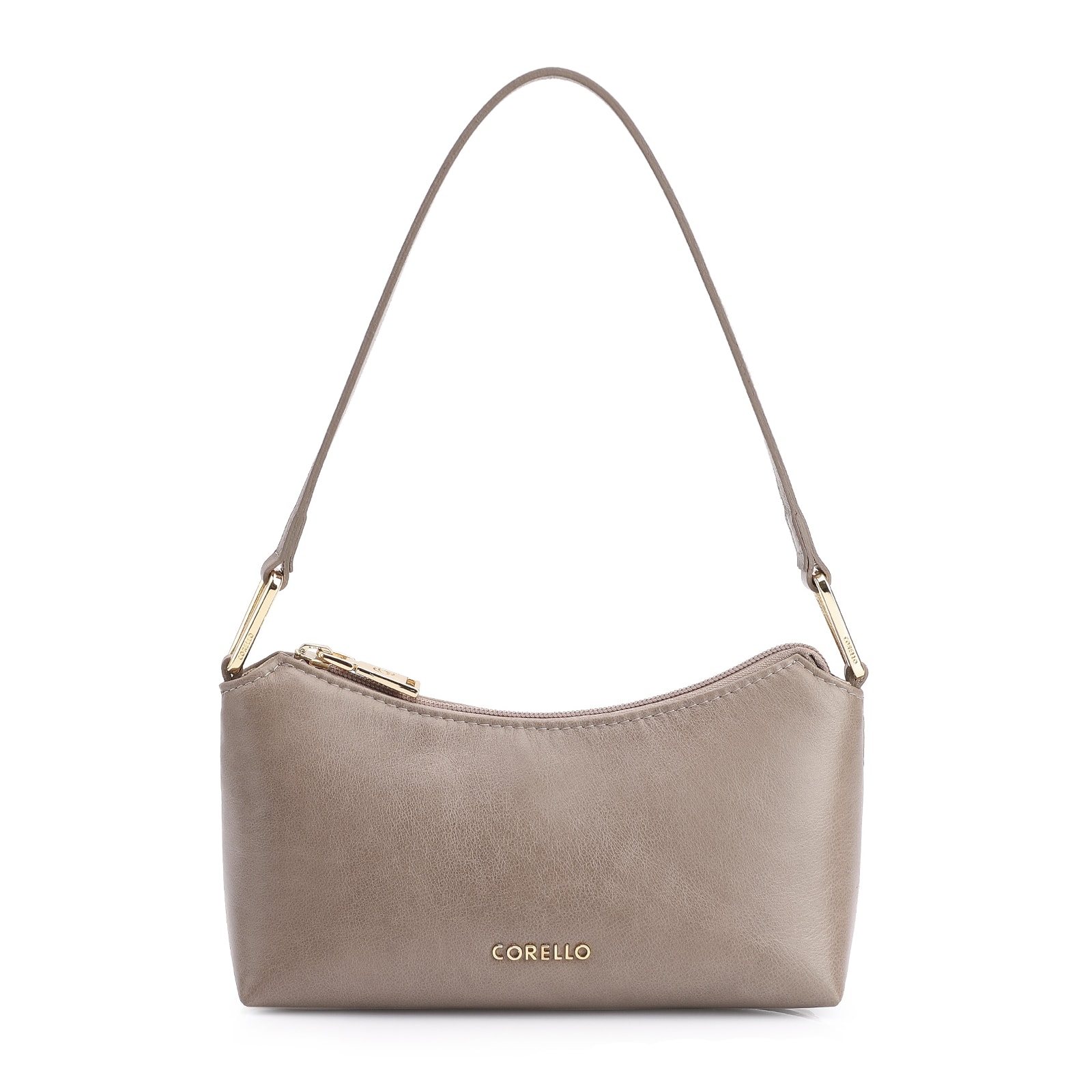 Bolsa De Ombro Couro Estonado Bege