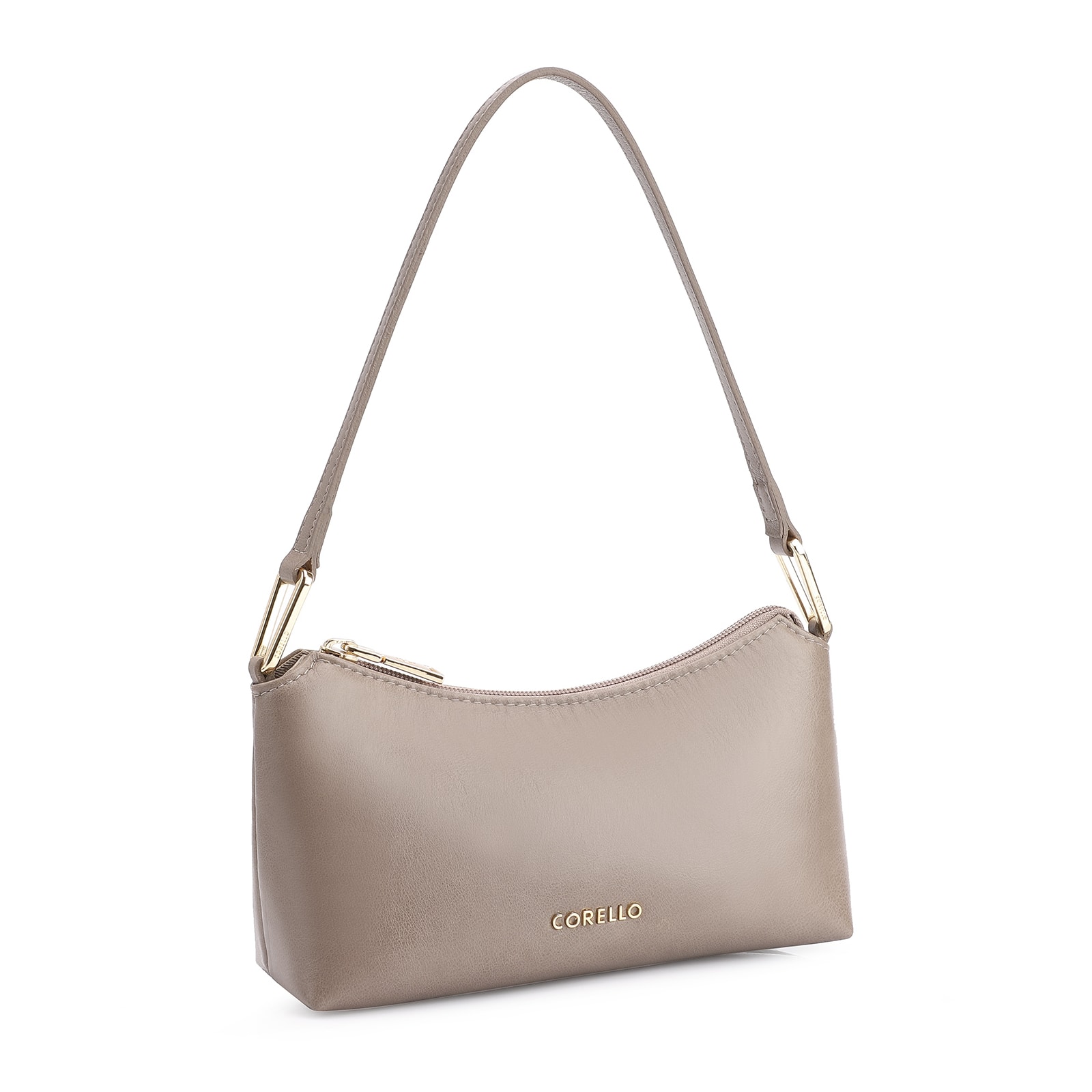 Bolsa De Ombro Couro Estonado Bege