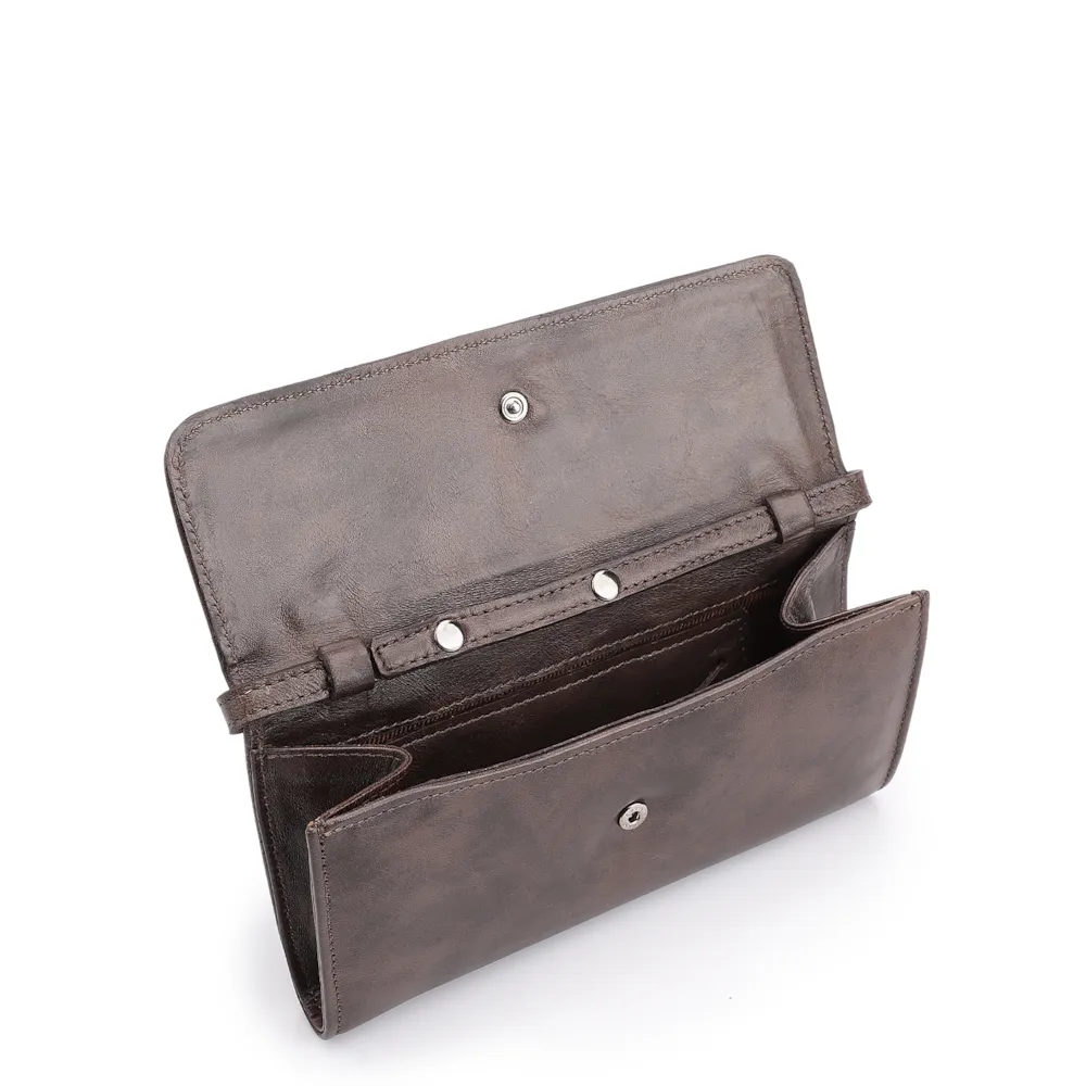 Bolsa De Ombro Couro Estonado Marrom - imagem 5