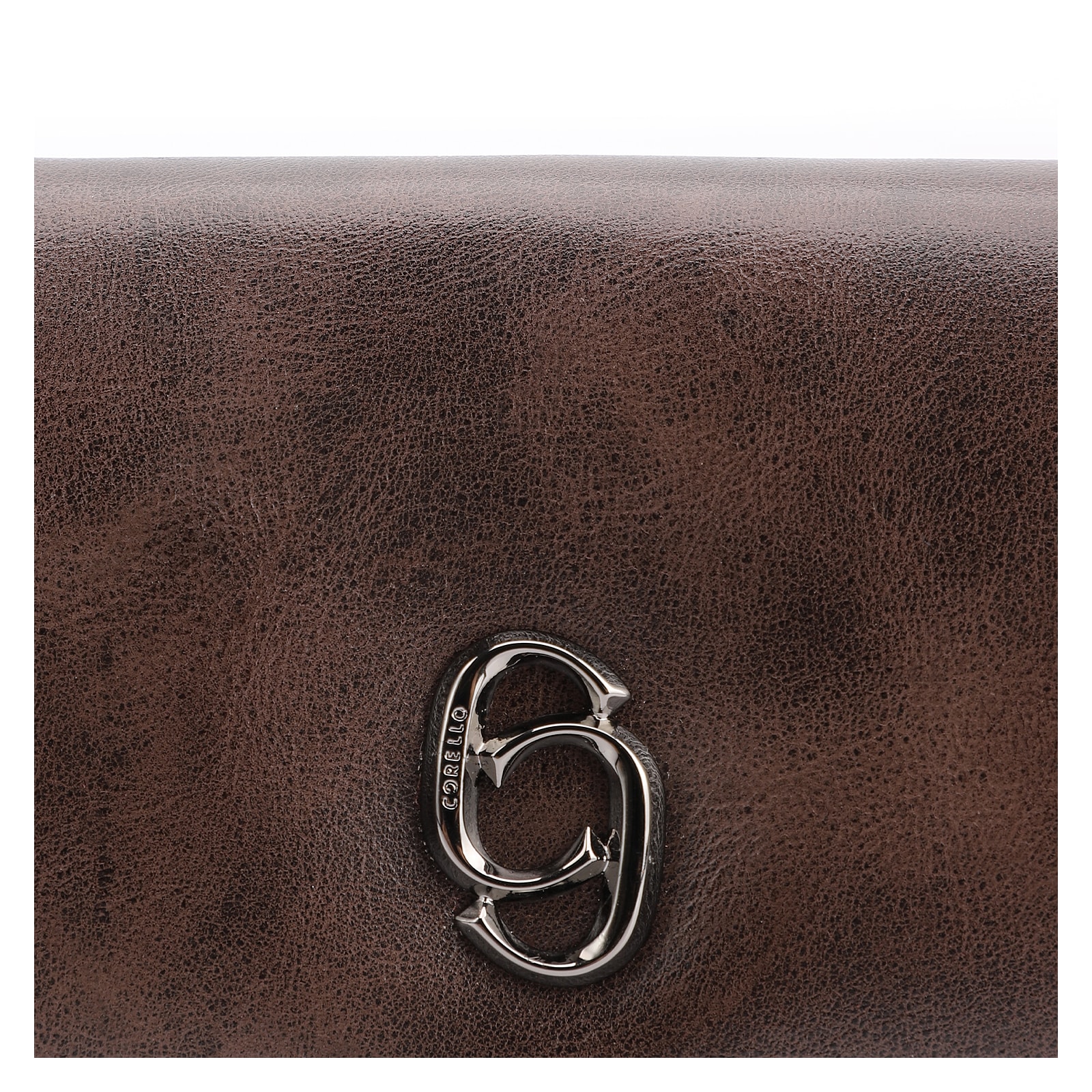 Bolsa De Ombro Couro Estonado Marrom