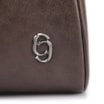 Bolsa De Ombro Couro Estonado Marrom Escuro - imagem 6