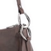 Bolsa De Ombro Couro Estonado Marrom Escuro - imagem 7