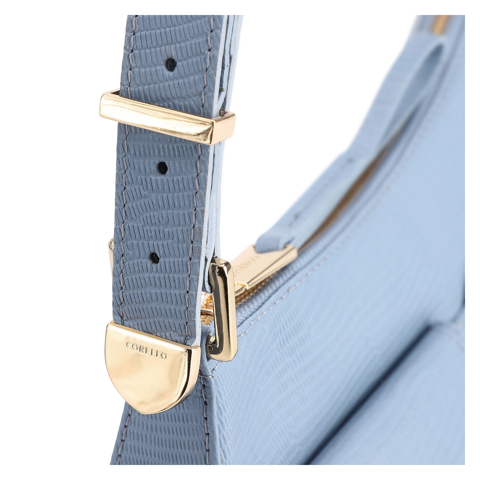 Bolsa De Ombro Couro Lezard Azul