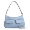 Bolsa De Ombro Couro Lezard Azul - imagem 2