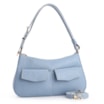 Bolsa De Ombro Couro Lezard Azul - imagem 2