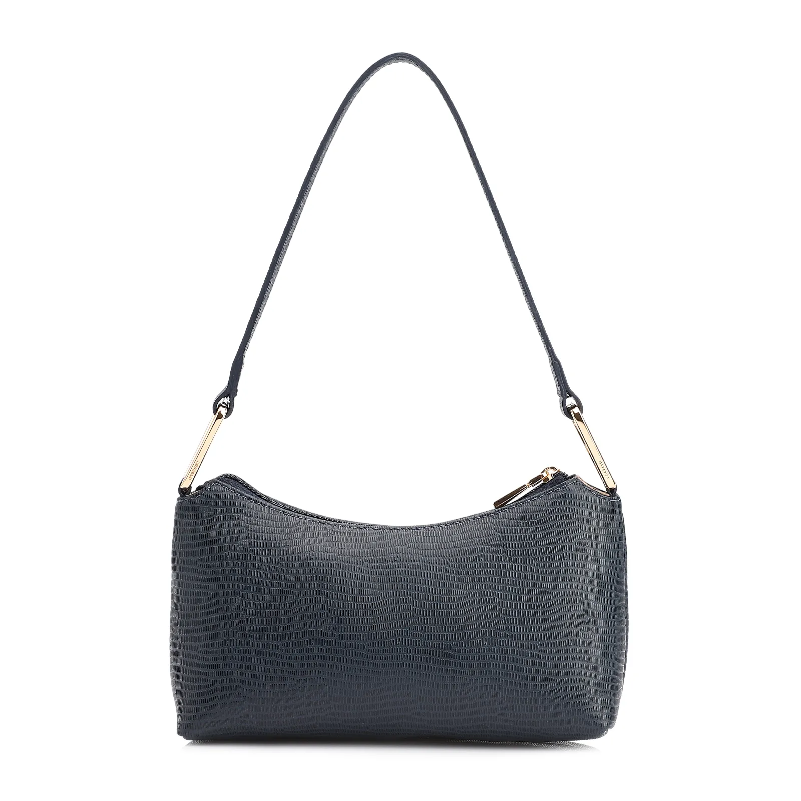  Bolsa De Ombro Couro Lezard Azul