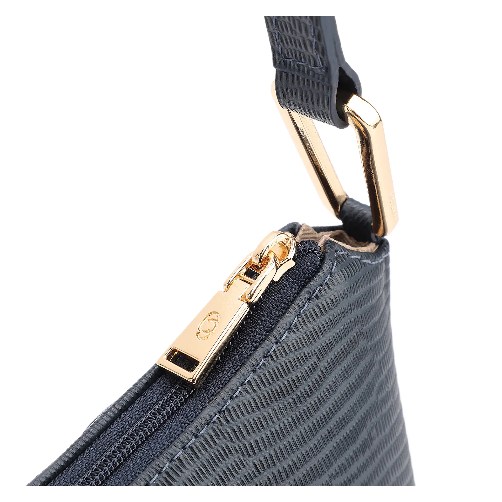  Bolsa De Ombro Couro Lezard Azul