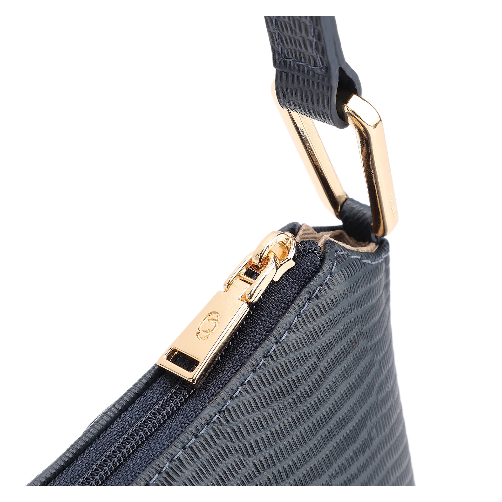 Bolsa De Ombro Couro Lezard Azul