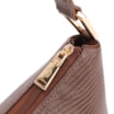  Bolsa De Ombro Couro Lezard Marrom - imagem 6