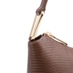  Bolsa De Ombro Couro Lezard Marrom - imagem 8