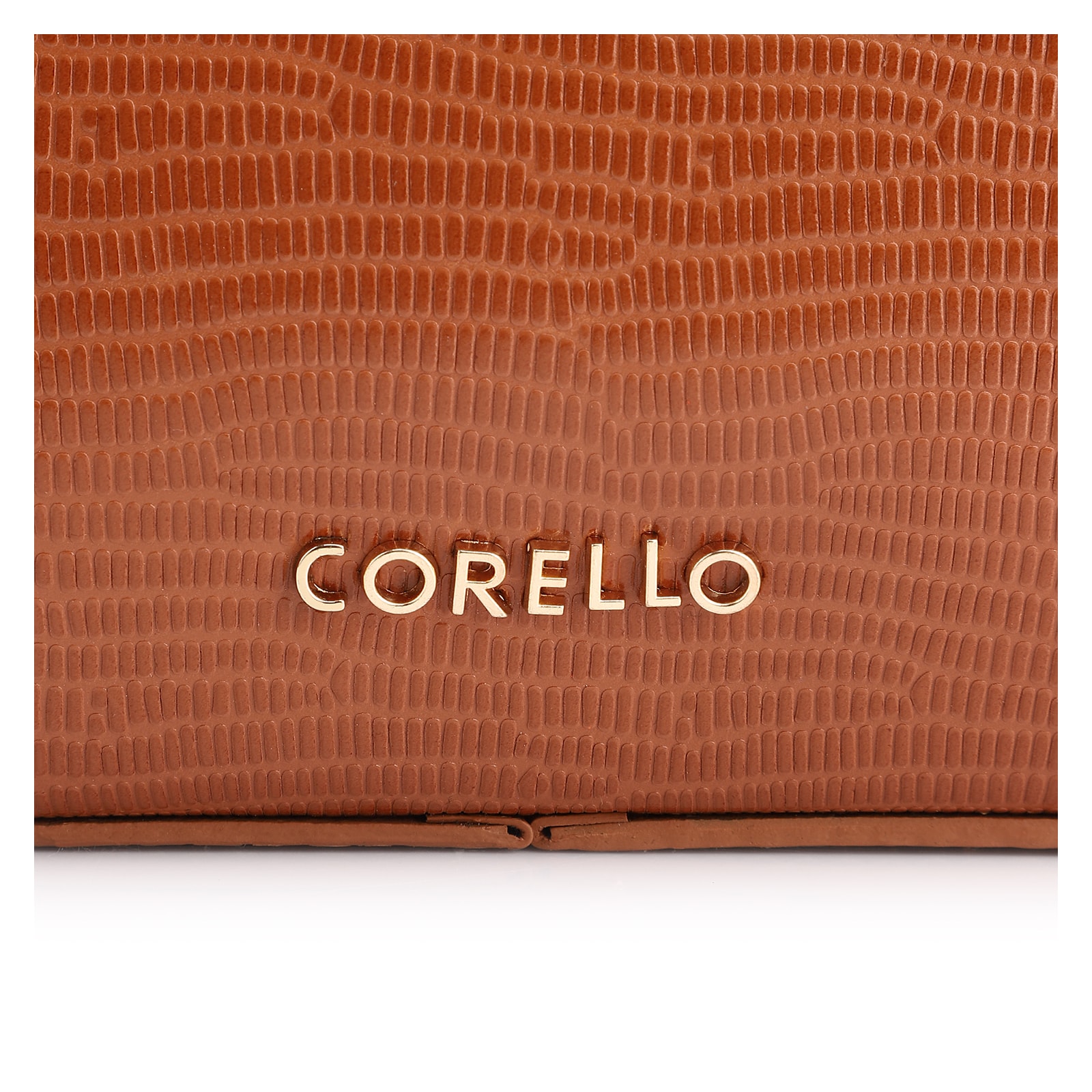 Bolsa De Ombro Couro Lezard Marrom