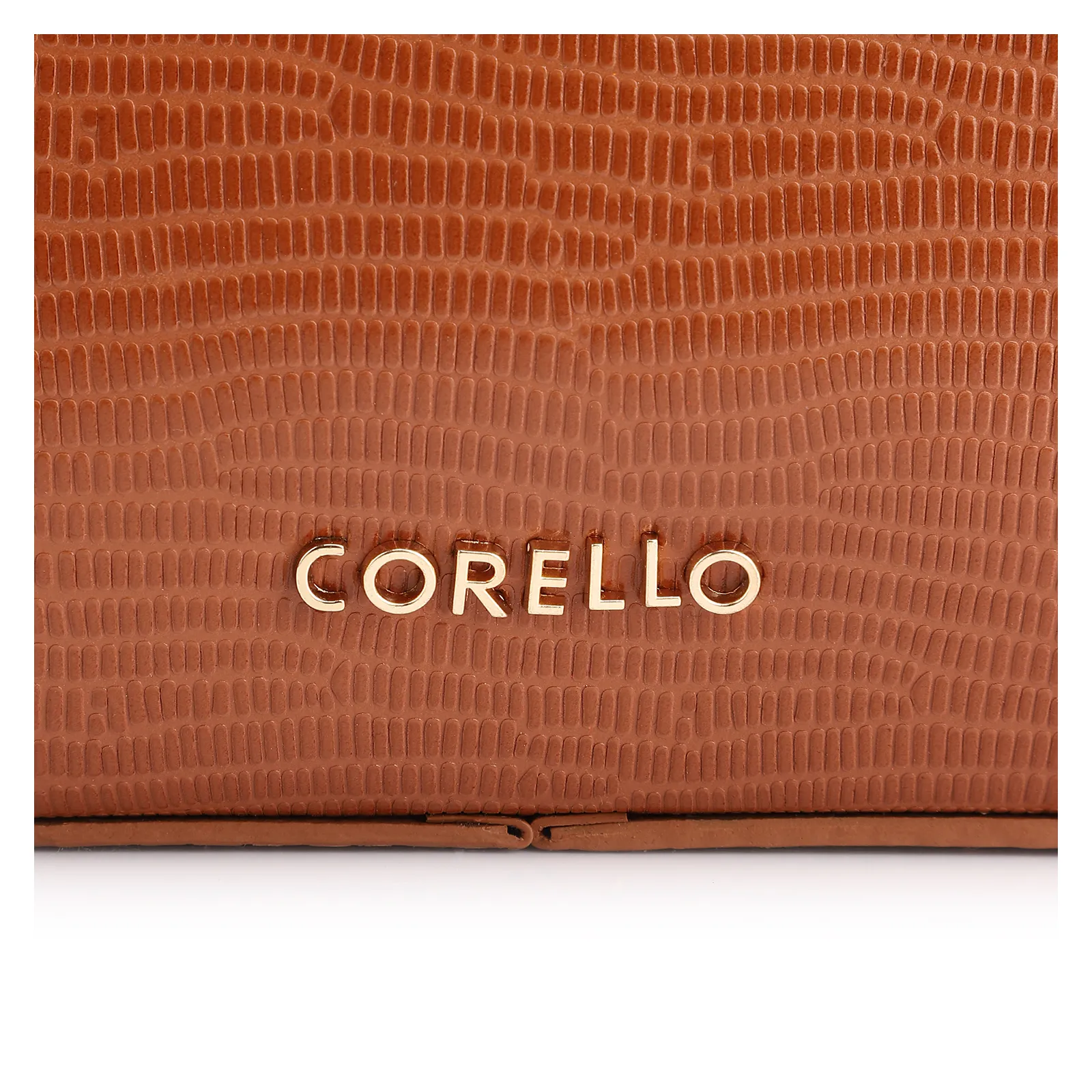 Bolsa De Ombro Couro Lezard Marrom