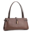 Bolsa De Ombro Couro Lezard  Marrom Escuro/Couro  Marrom Escuro - imagem 2