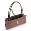 Bolsa De Ombro Couro Lezard  Marrom Escuro/Couro  Marrom Escuro - imagem 4