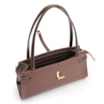 Bolsa De Ombro Couro Lezard  Marrom Escuro/Couro  Marrom Escuro - imagem 4