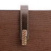 Bolsa De Ombro Couro Lezard  Marrom Escuro/Couro  Marrom Escuro - imagem 7