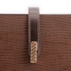 Bolsa De Ombro Couro Lezard  Marrom Escuro/Couro  Marrom Escuro - imagem 7