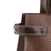 Bolsa De Ombro Couro Lezard  Marrom Escuro/Couro  Marrom Escuro - imagem 8