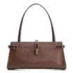 Bolsa De Ombro Couro Lezard  Marrom Escuro/Couro  Marrom Escuro - imagem 1