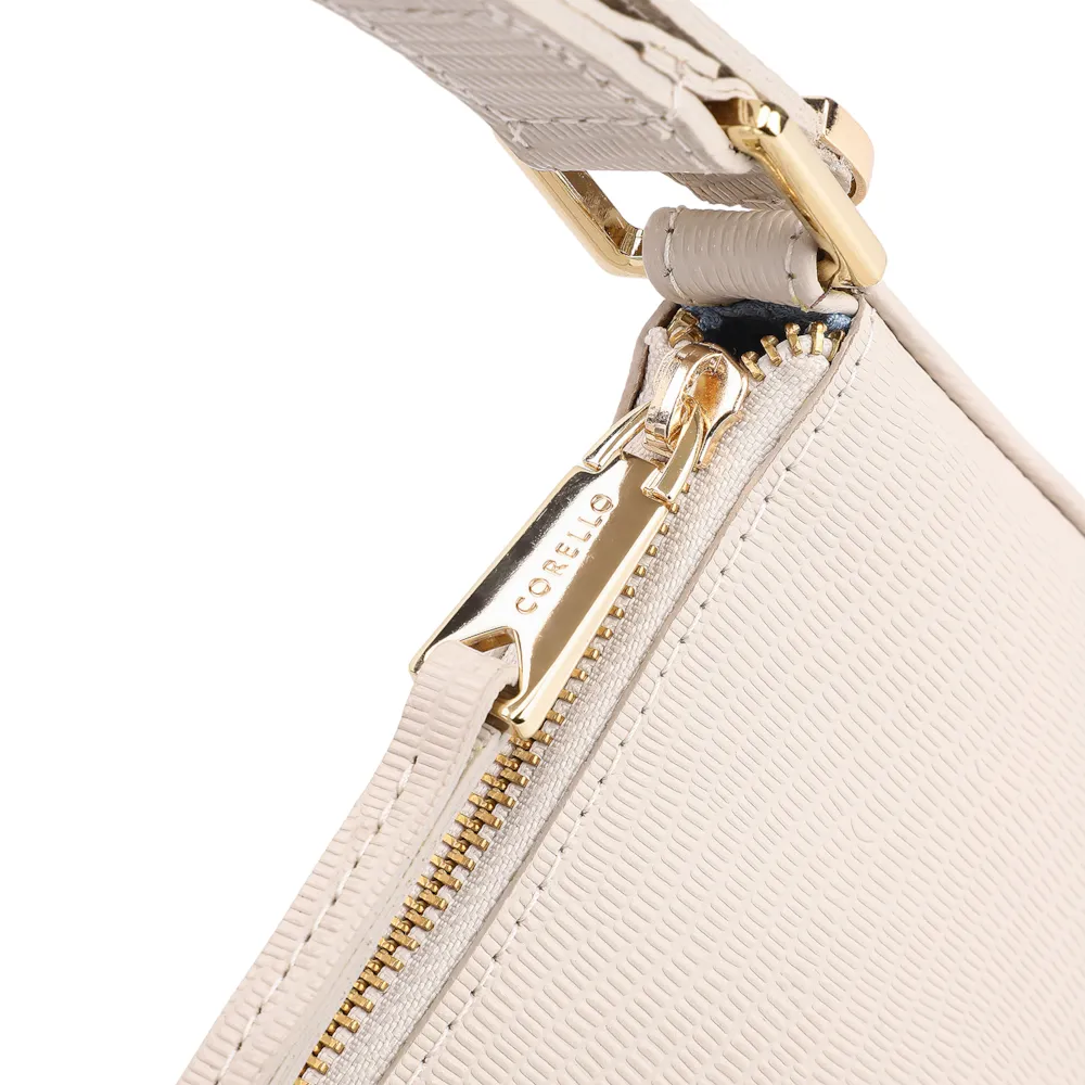 Bolsa De Ombro Couro Lezard Off White - imagem 5