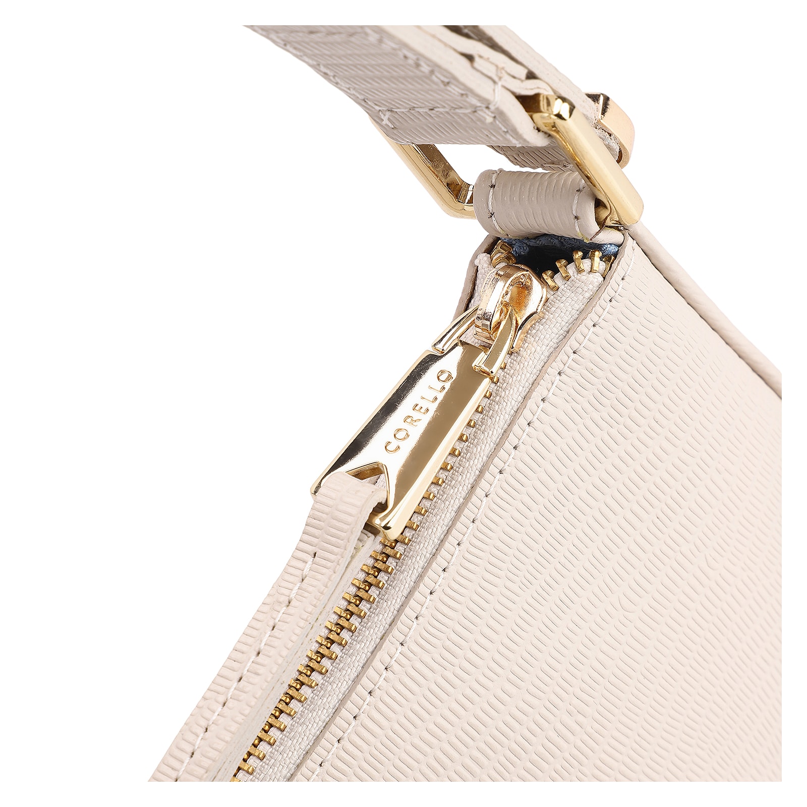 Bolsa De Ombro Couro Lezard Off White