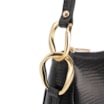 Bolsa De Ombro Couro Lezard Preto - imagem 8